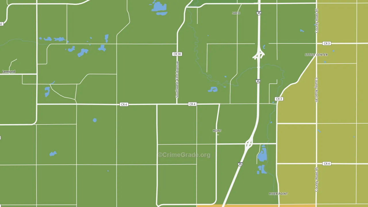 Hope, MN Map of Assault Rates
