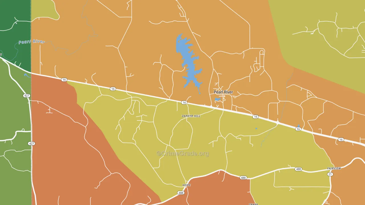 Hope, MS Map of Assault Rates