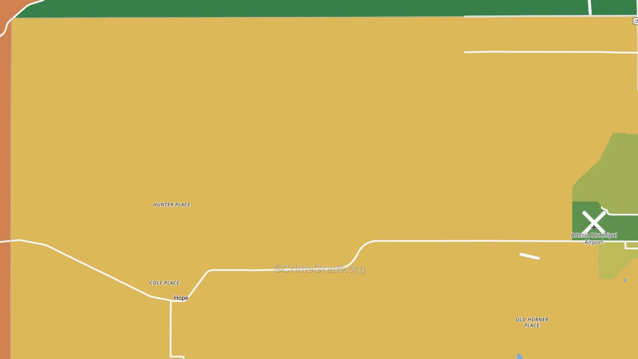 Hope, NM Map of Assault Rates