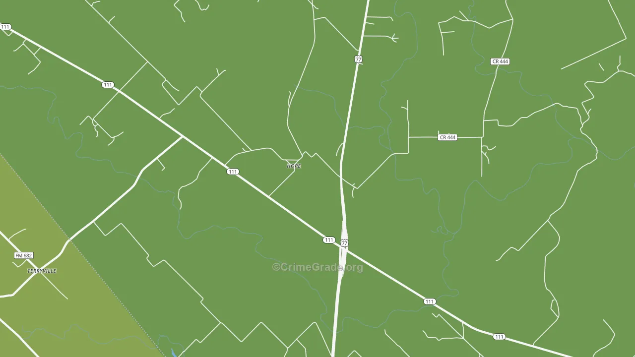 Hope, TX Map of Assault Rates