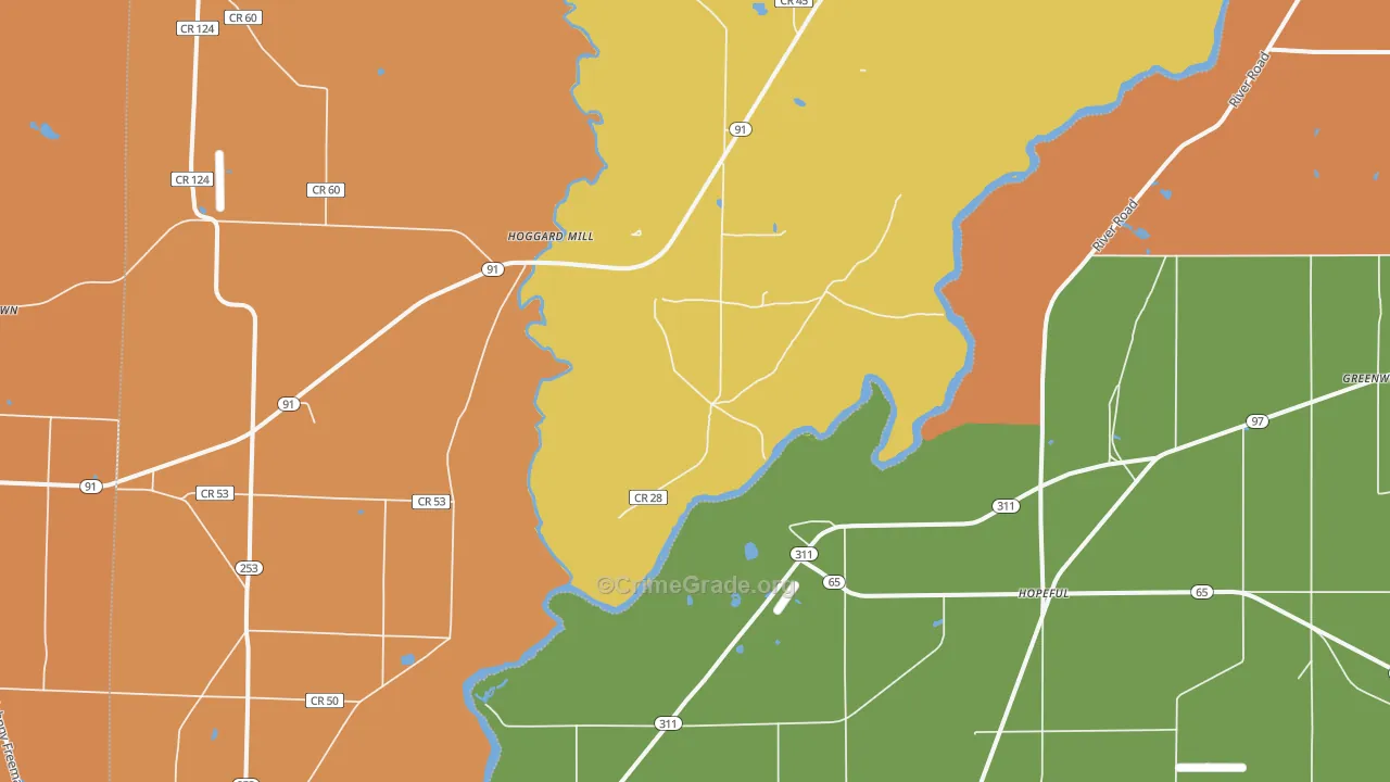 Hopeful, GA Map of Assault Rates