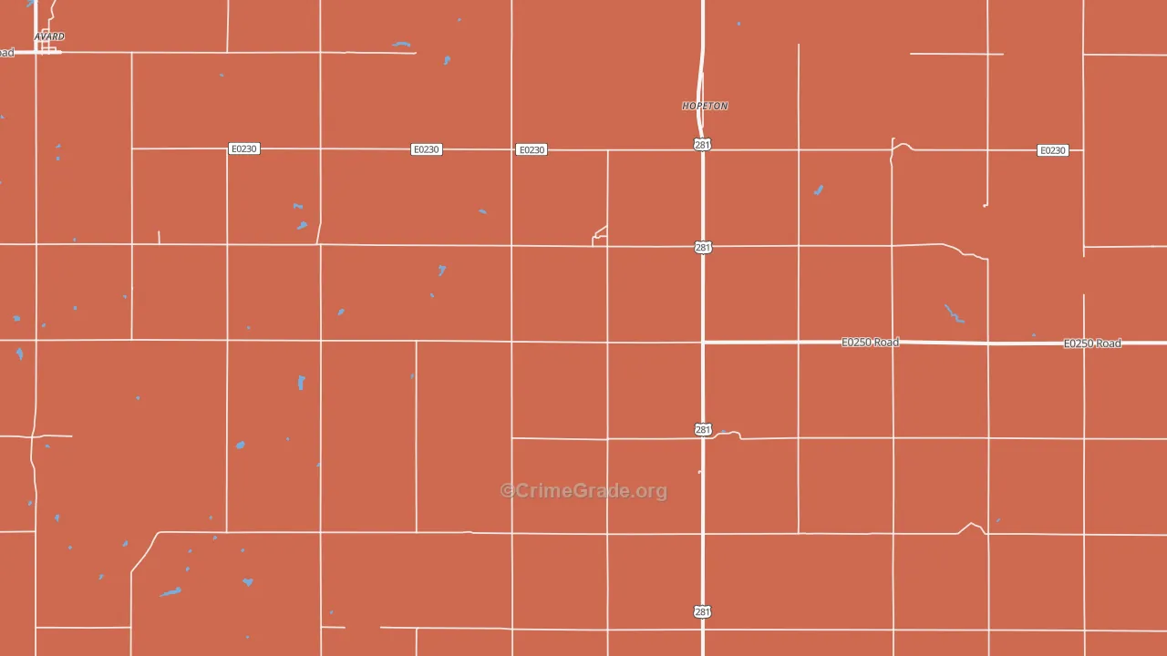 Hopeton, OK Map of Assault Rates