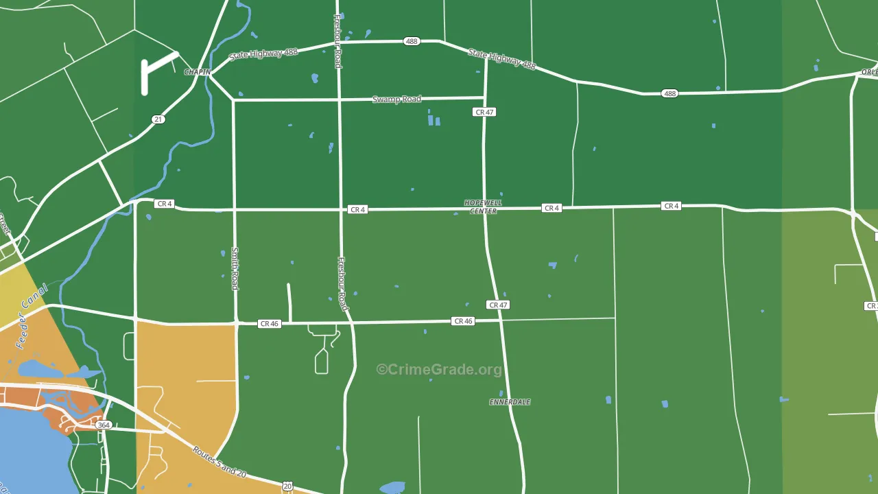 Hopewell Center, NY Map of Assault Rates