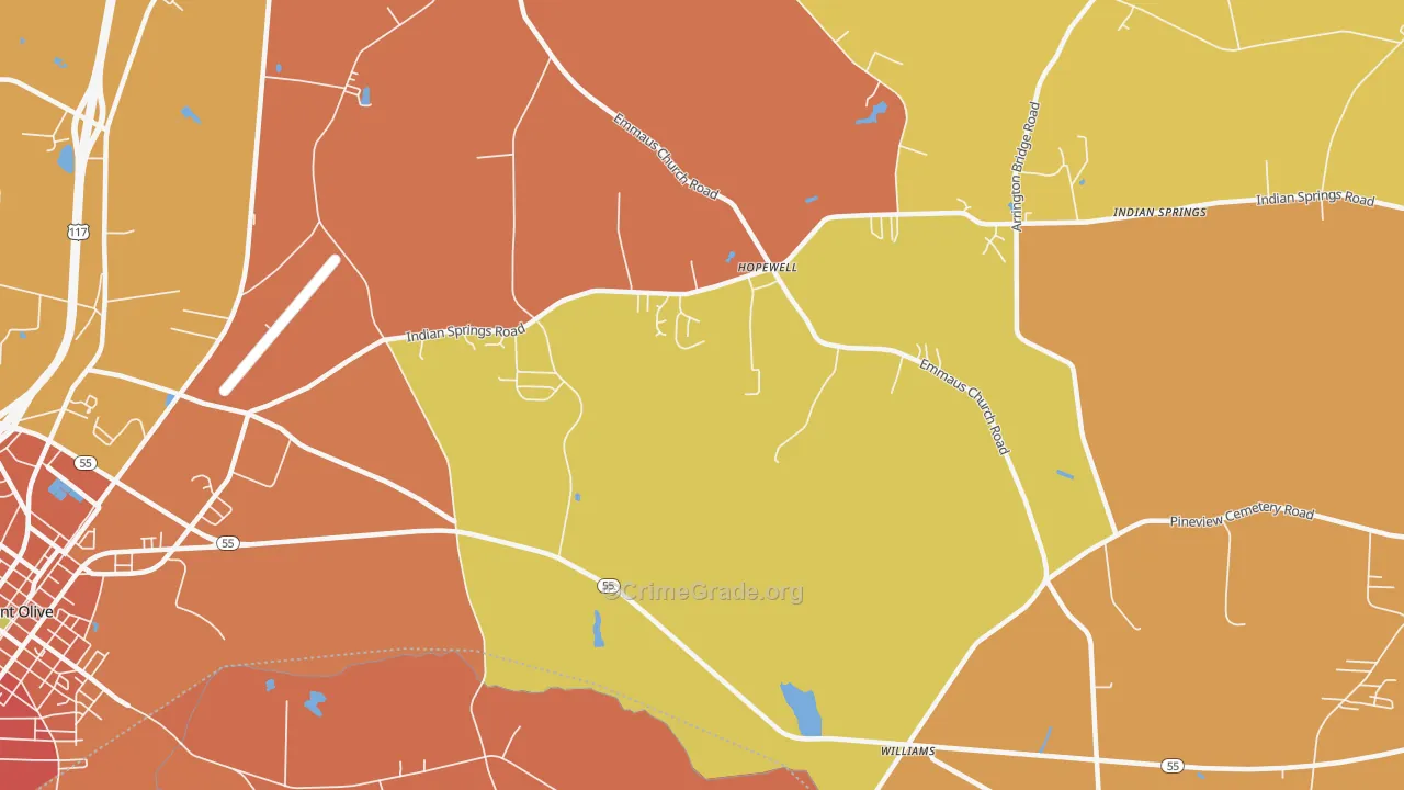 Hopewell, NC Map of Assault Rates