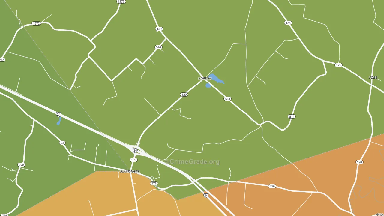 Hopson, KY Map of Assault Rates