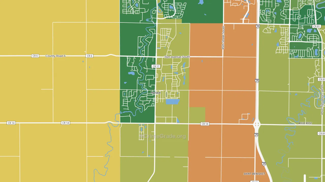 Horace, ND Map of Assault Rates