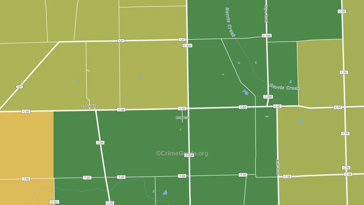 Horatio, OH Map of Assault Rates