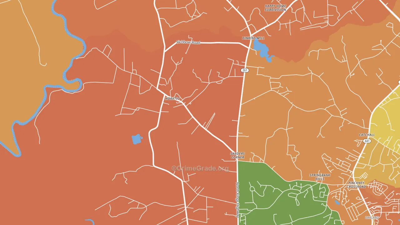 Horatio, SC Map of Assault Rates