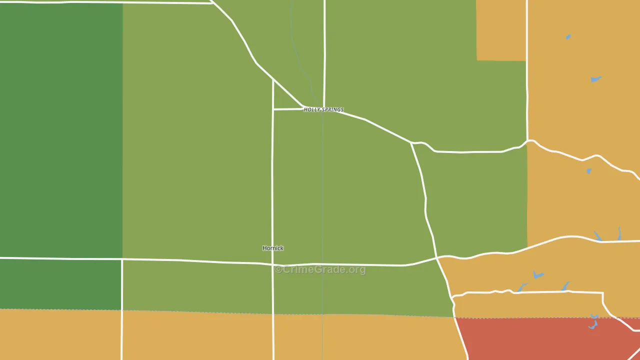 Hornick, IA Map of Assault Rates