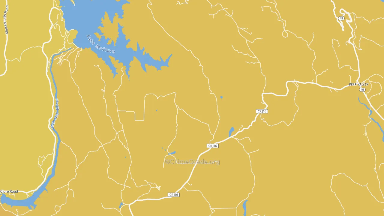 Hornitos, CA Map of Assault Rates