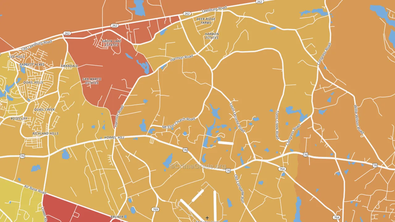 Horrel Hill, SC Map of Assault Rates