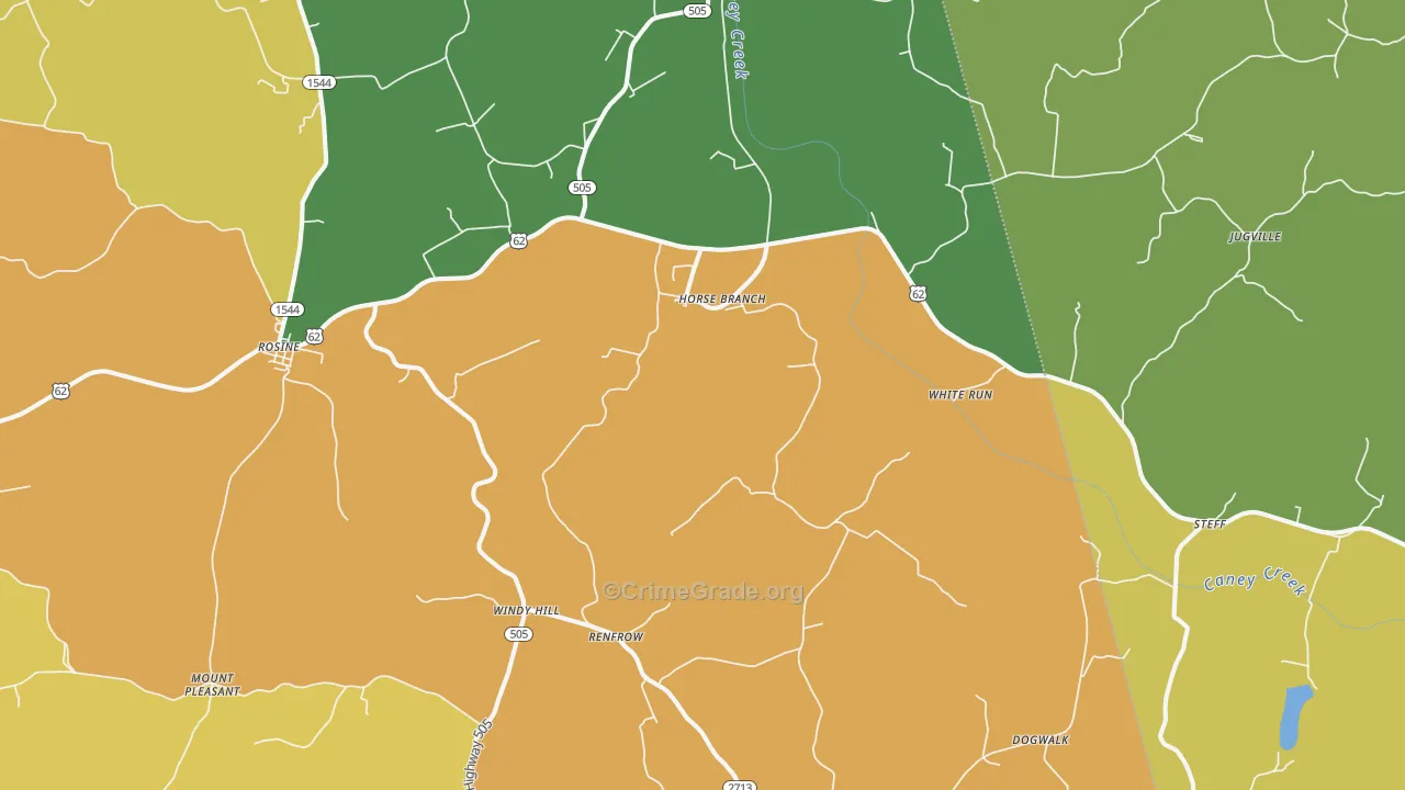 Horse Branch, KY Map of Assault Rates