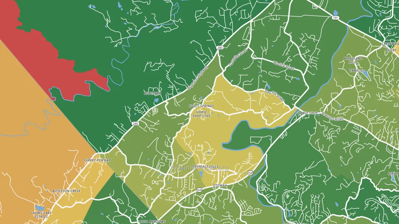 Horse Shoe, NC Map of Assault Rates