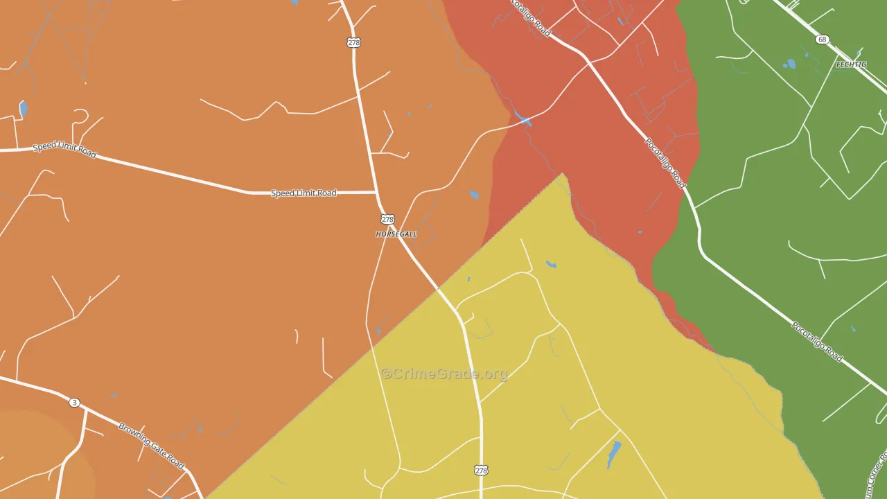 Horsegall, SC Map of Assault Rates