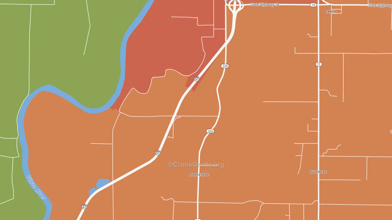 Horseshoe, AR Map of Assault Rates