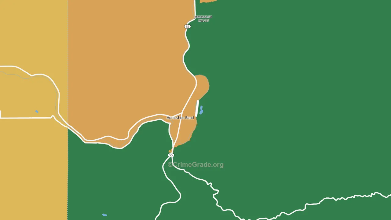 Horseshoe Bend, ID Map of Assault Rates