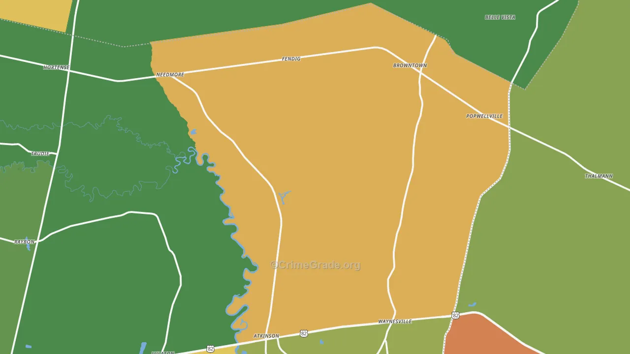 Hortense, GA Map of Assault Rates