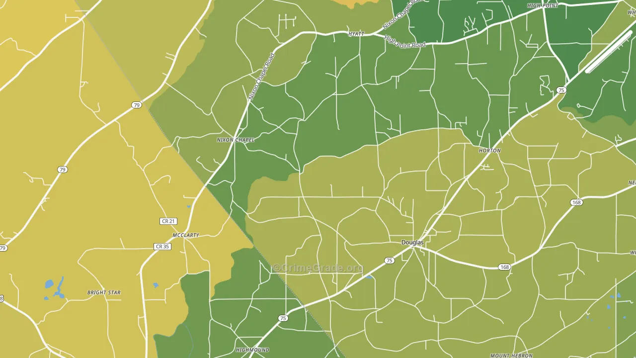 Horton, AL Map of Assault Rates