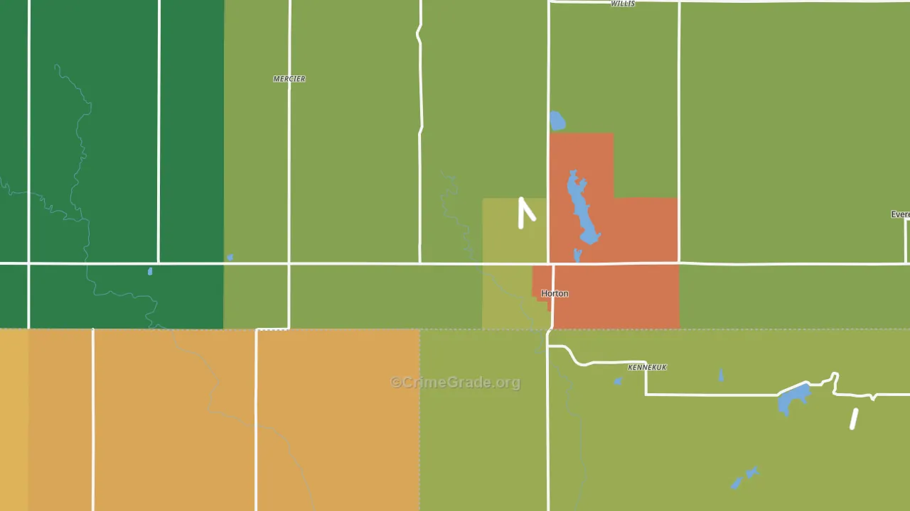 Horton, KS Map of Assault Rates