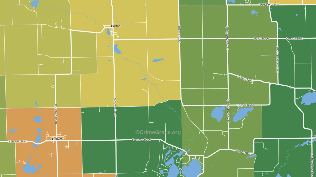 Horton, MI Map of Assault Rates