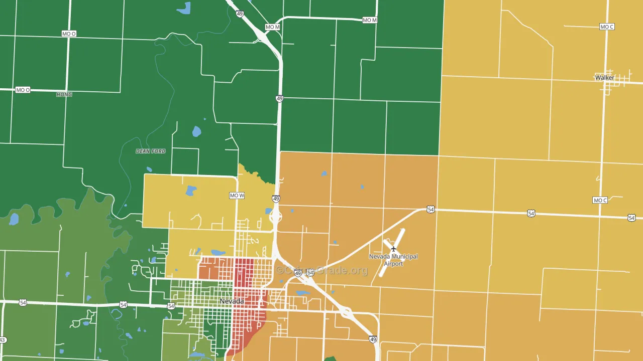 Horton, MO Map of Assault Rates