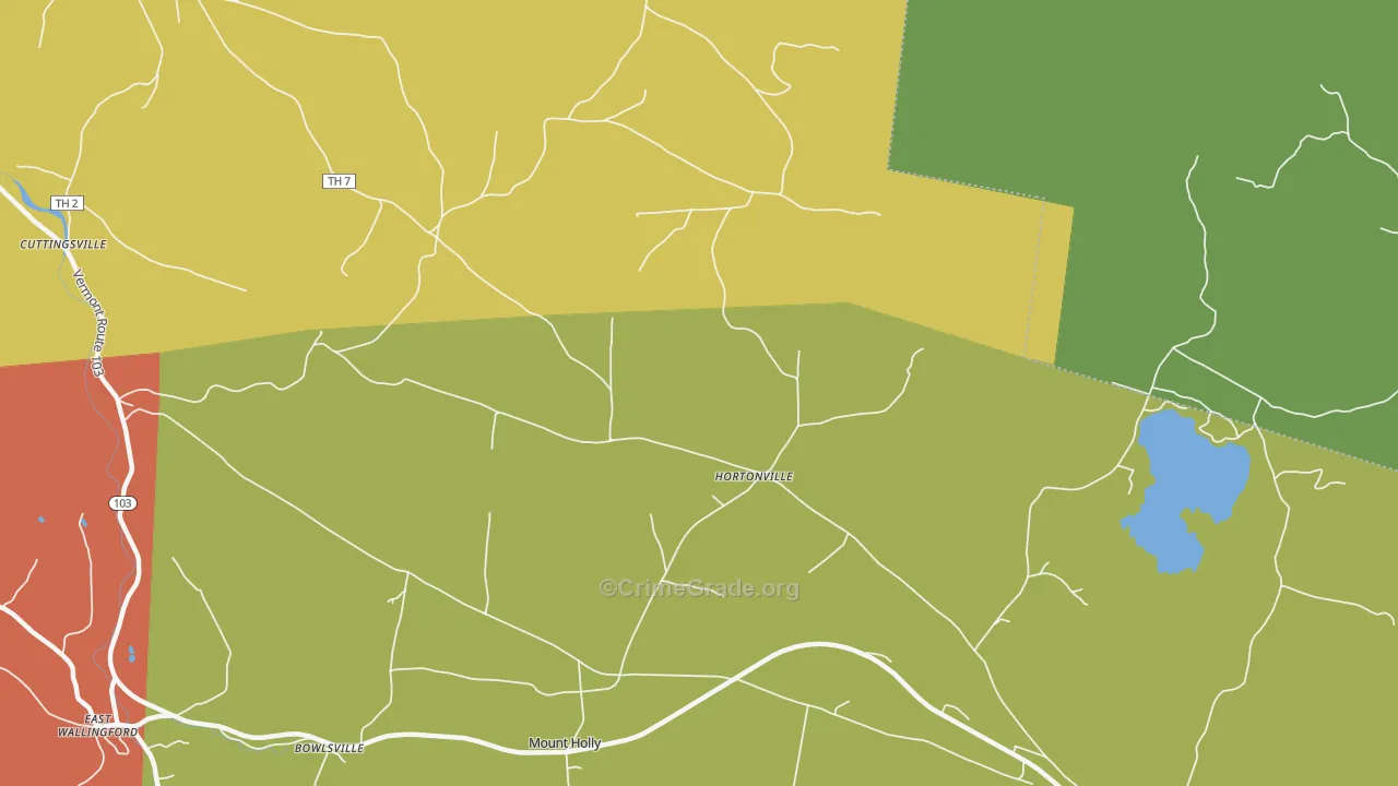 Hortonville, VT Map of Assault Rates