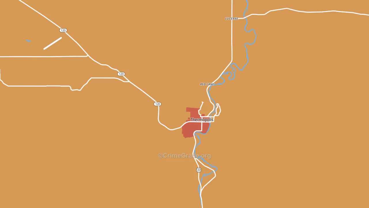 Hot Springs County, WY Map of Assault Rates