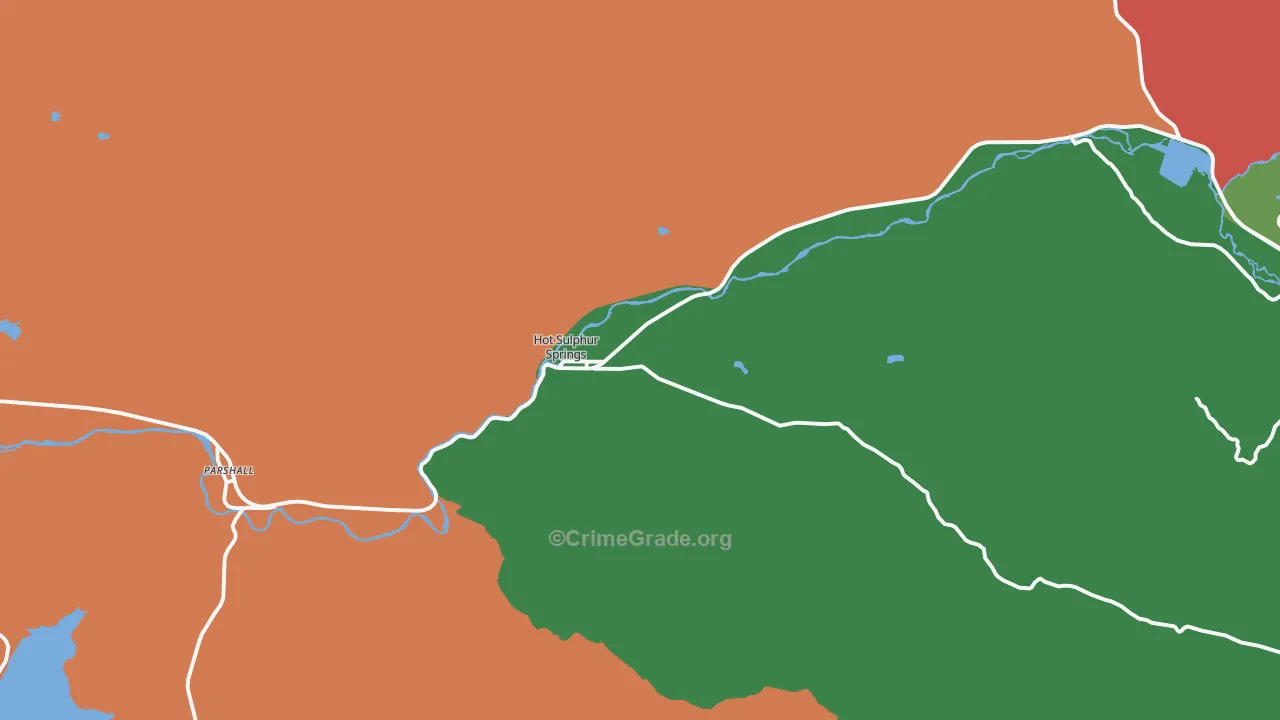 Hot Sulphur Springs, CO Map of Assault Rates