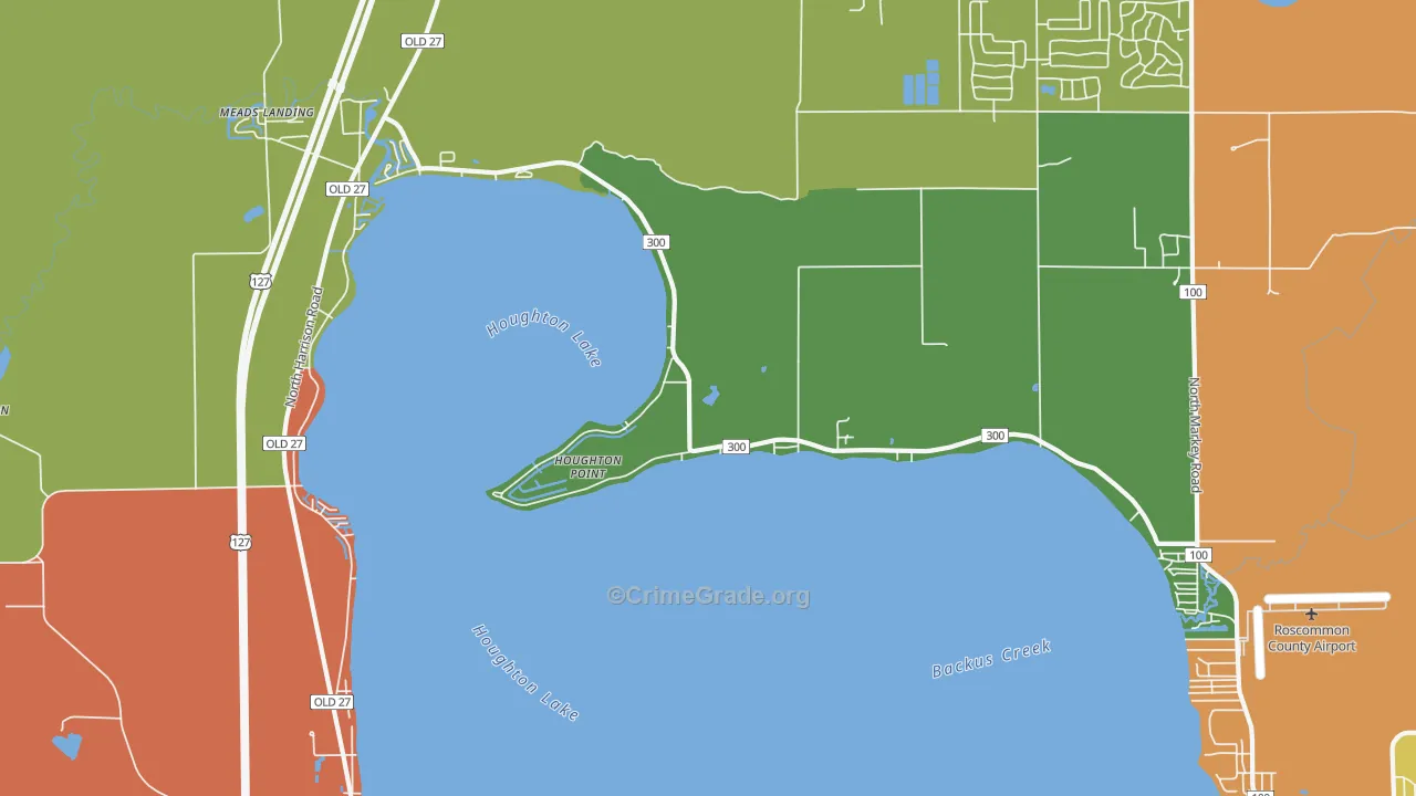 Houghton Point, MI Map of Assault Rates
