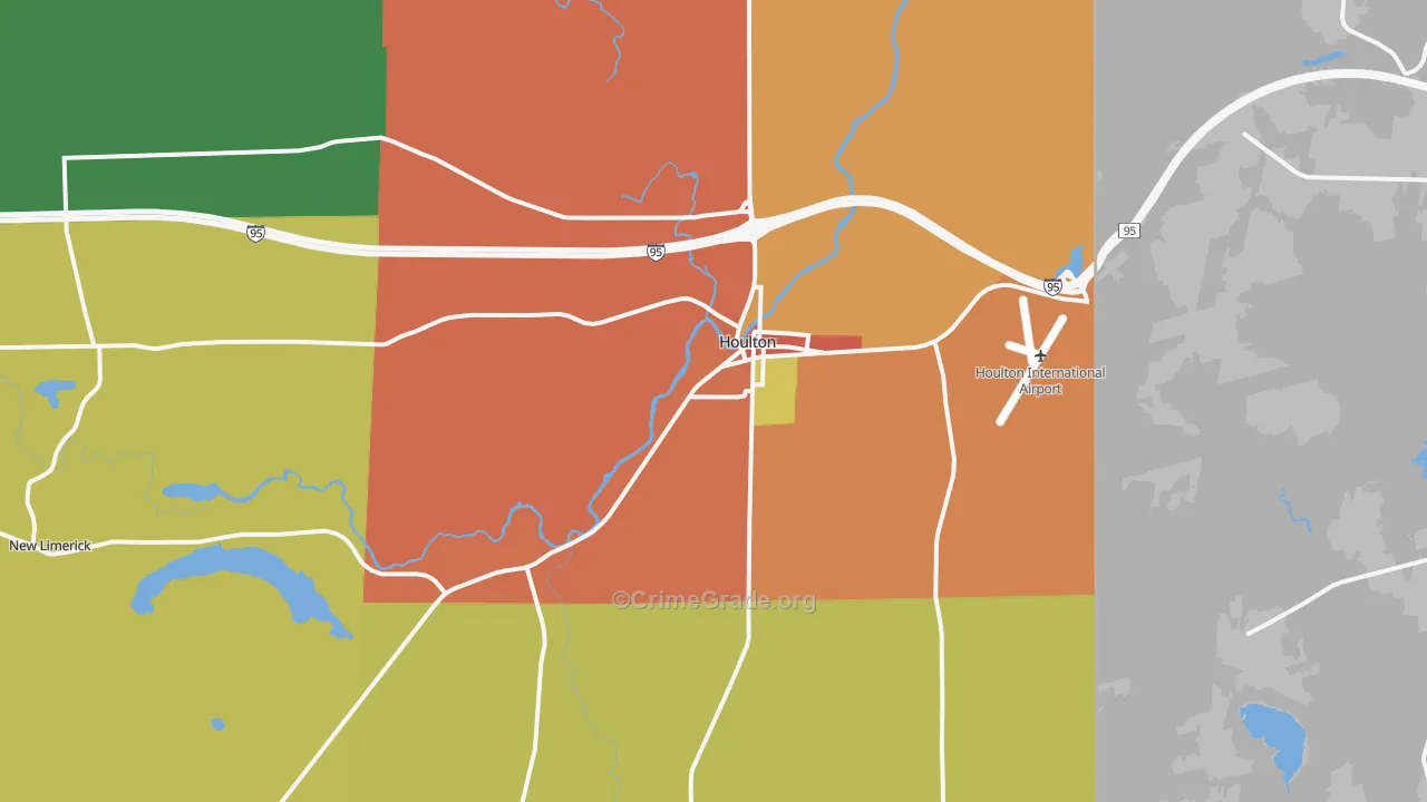 Houlton, ME Map of Assault Rates