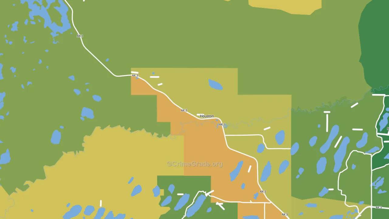 Houston, AK Map of Assault Rates
