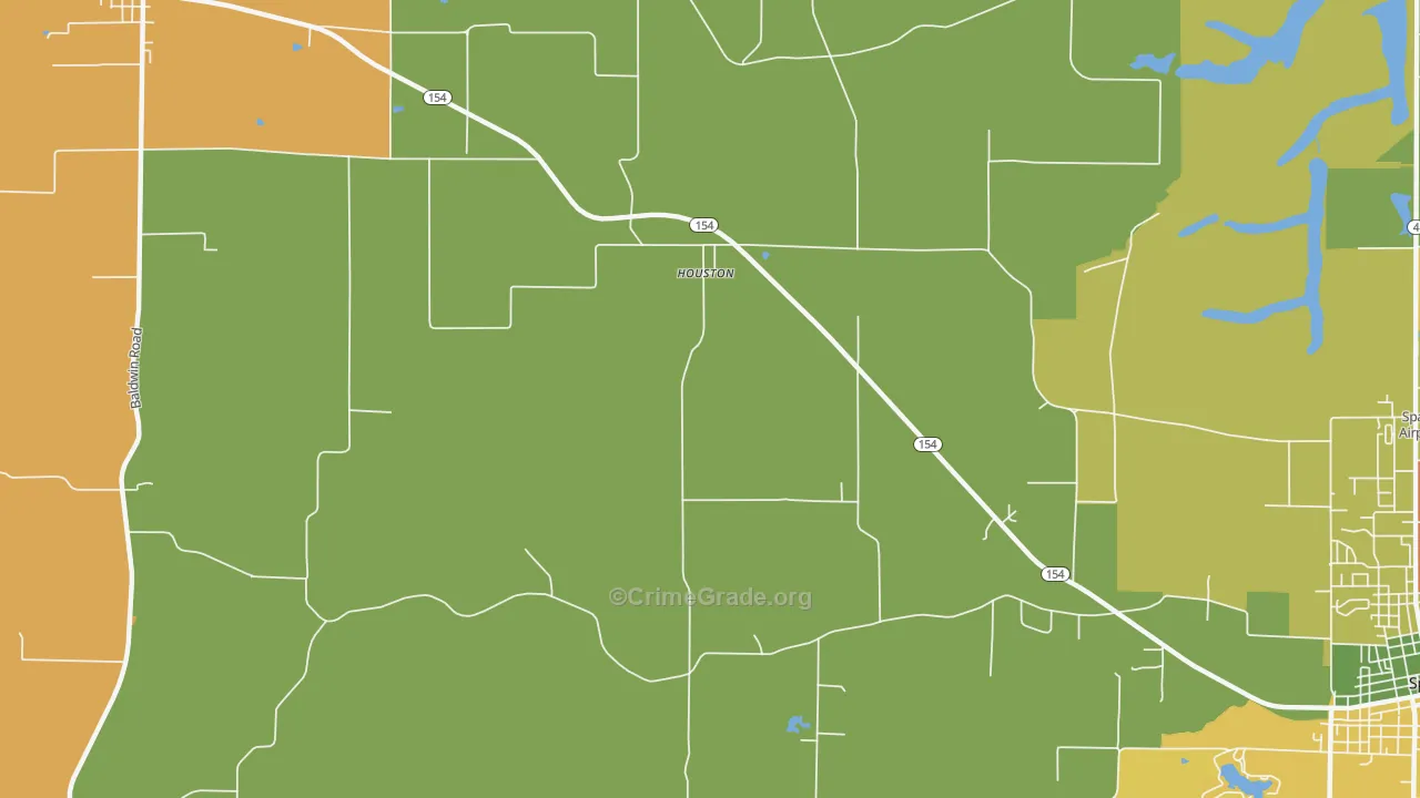 Houston, IL Map of Assault Rates