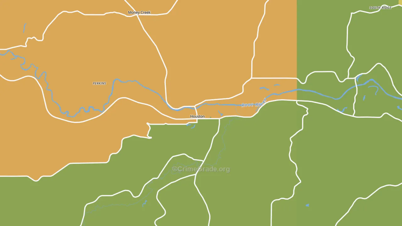 Houston, MN Map of Assault Rates