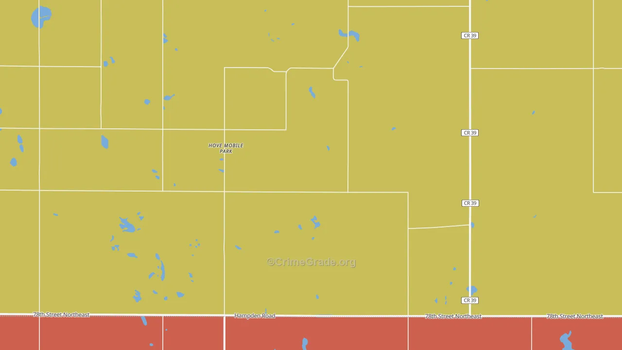 Hove Mobile Park, ND Map of Assault Rates