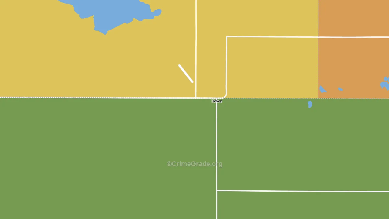 Hoven, SD Map of Assault Rates