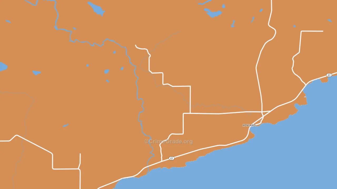 Hovland, MN Map of Assault Rates