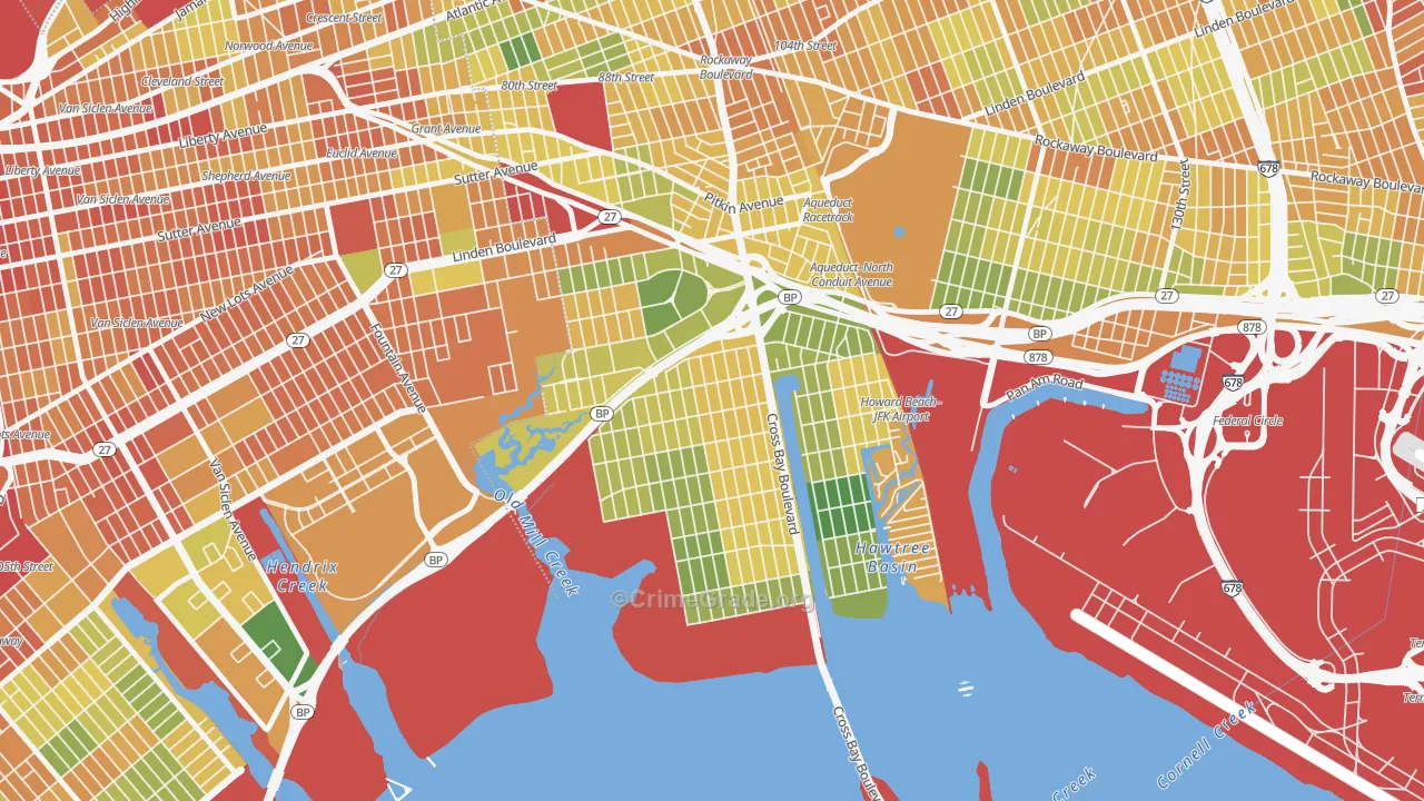 Howard Beach, Queens, NY Map of Assault Rates