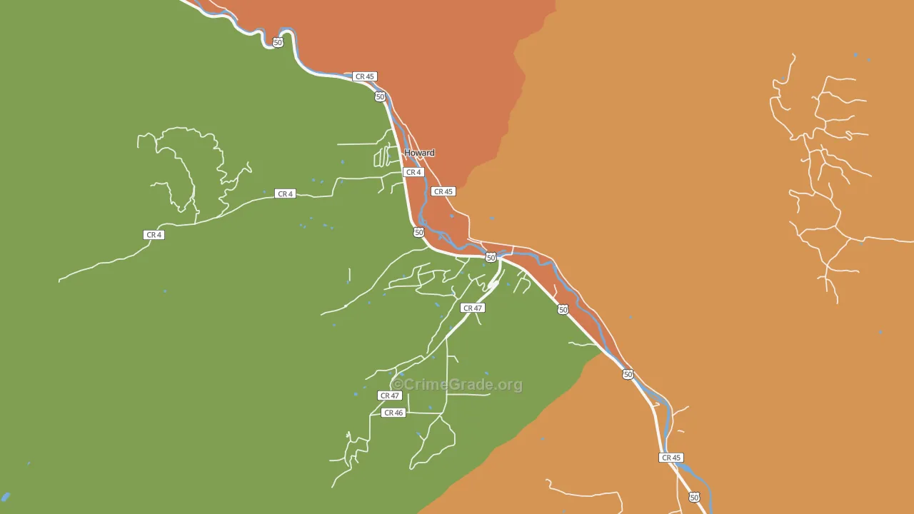 Howard, CO Map of Assault Rates