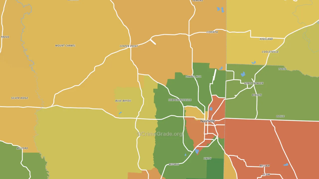 Howard County, AR Map of Assault Rates