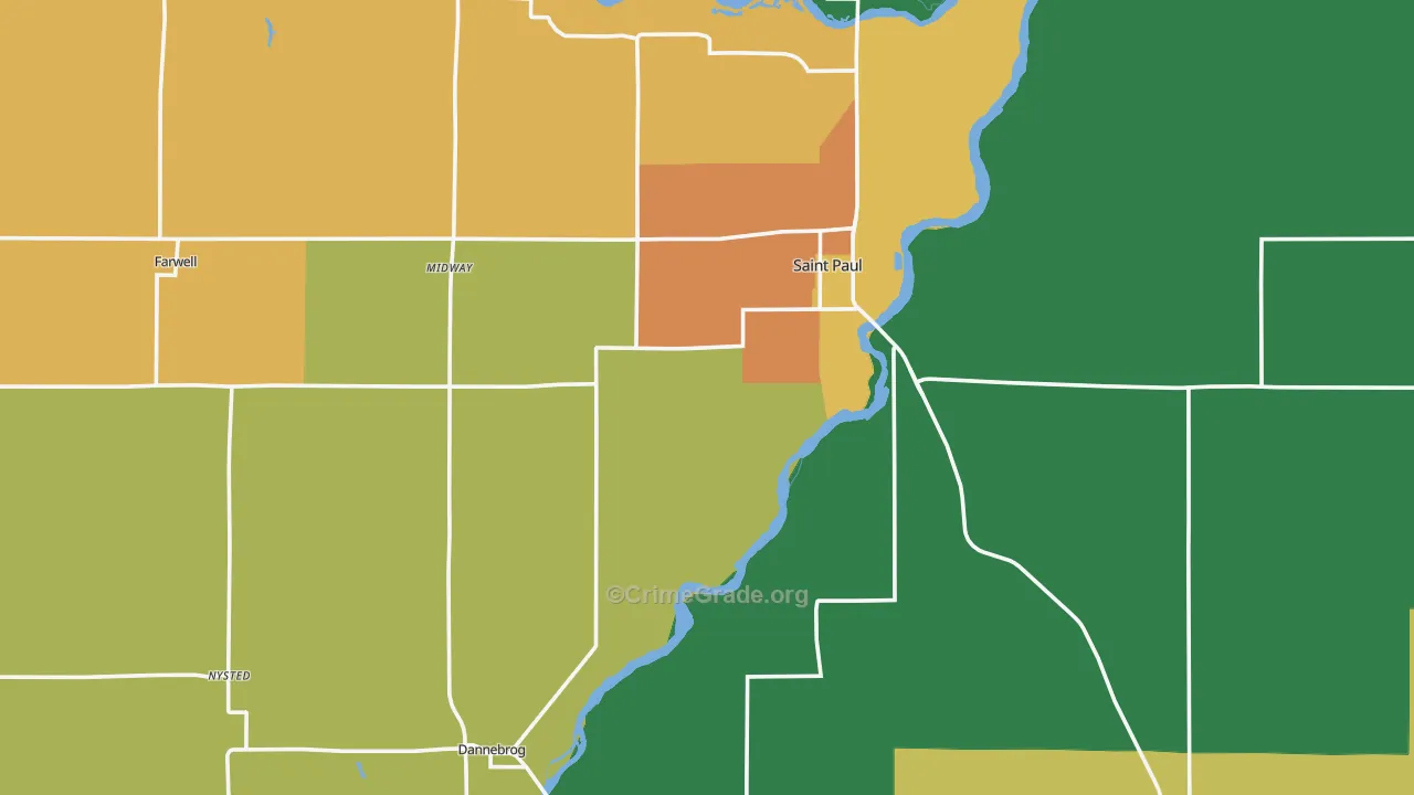 Howard County, NE Map of Assault Rates