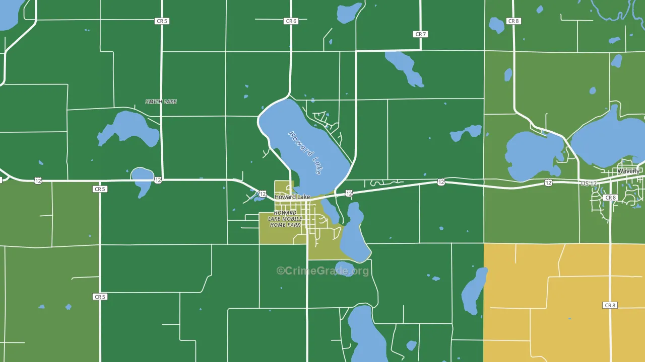 Howard Lake, MN Map of Assault Rates