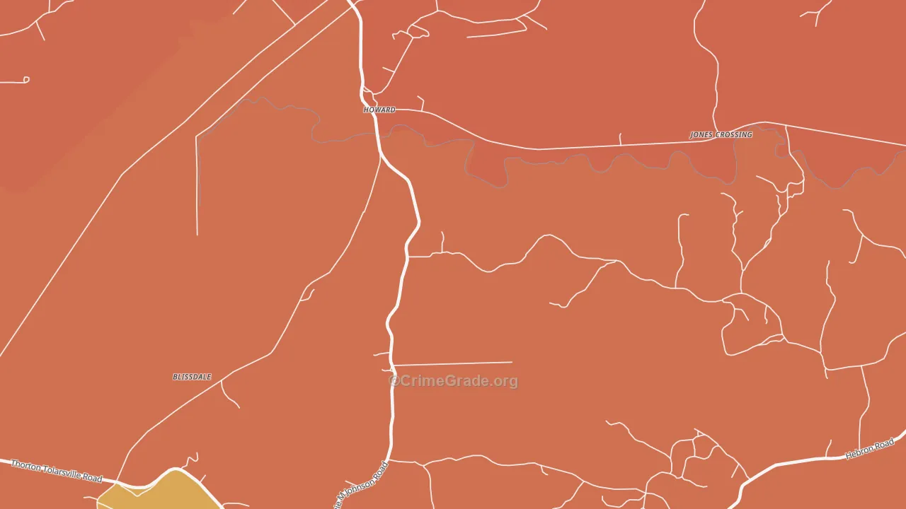 Howard, MS Map of Assault Rates