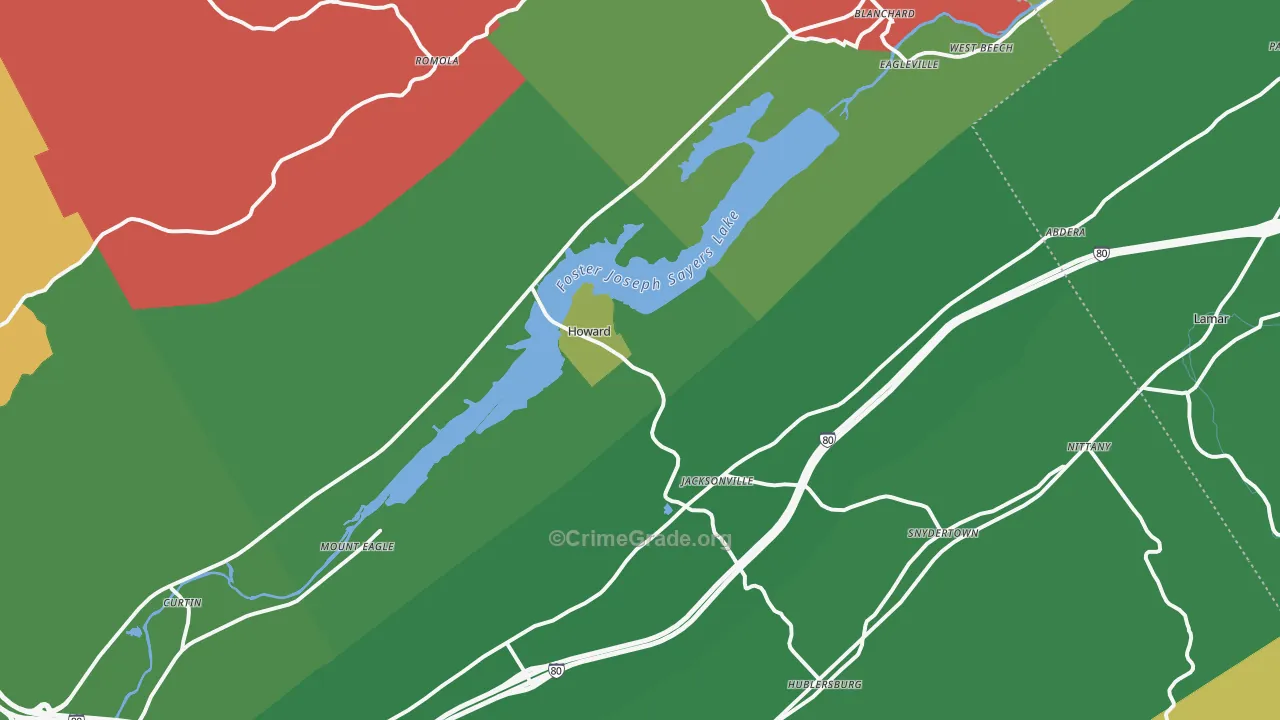 Howard, PA Map of Assault Rates