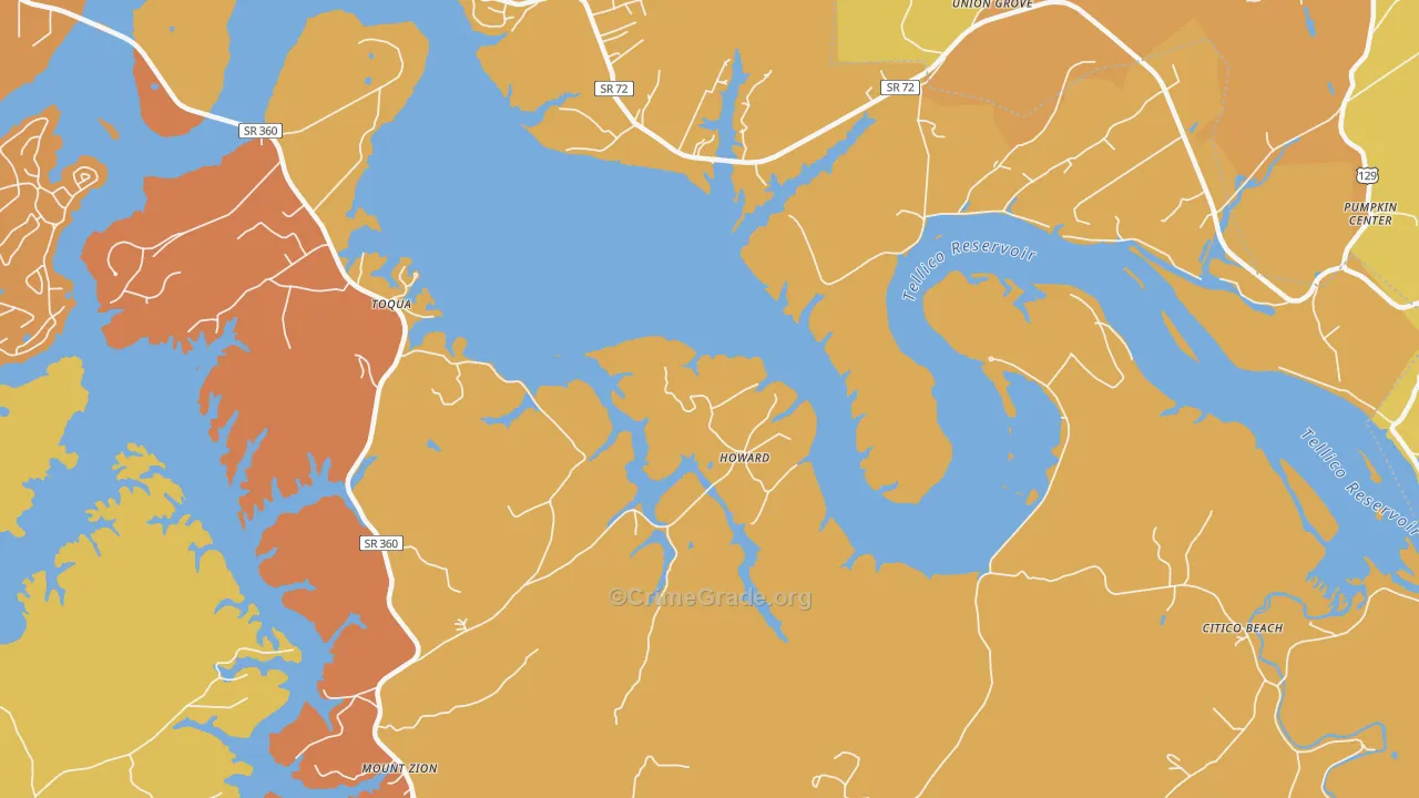Howard, TN Map of Assault Rates