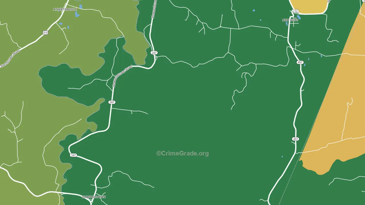 Howardstown, KY Map of Assault Rates