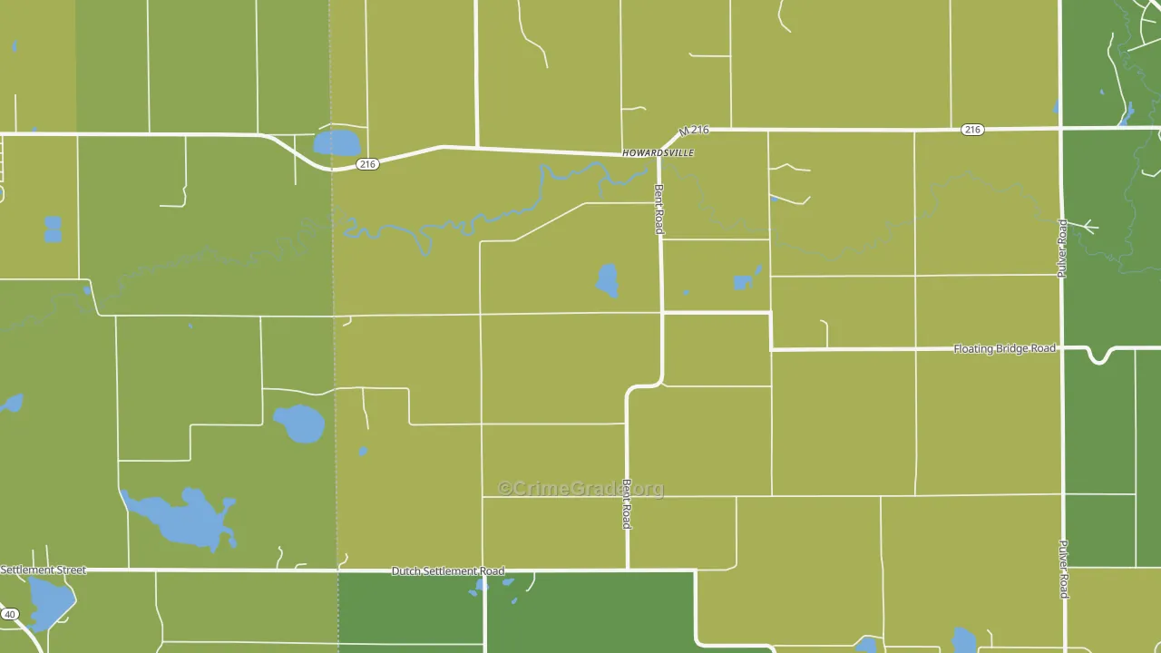 Howardsville, MI Map of Assault Rates