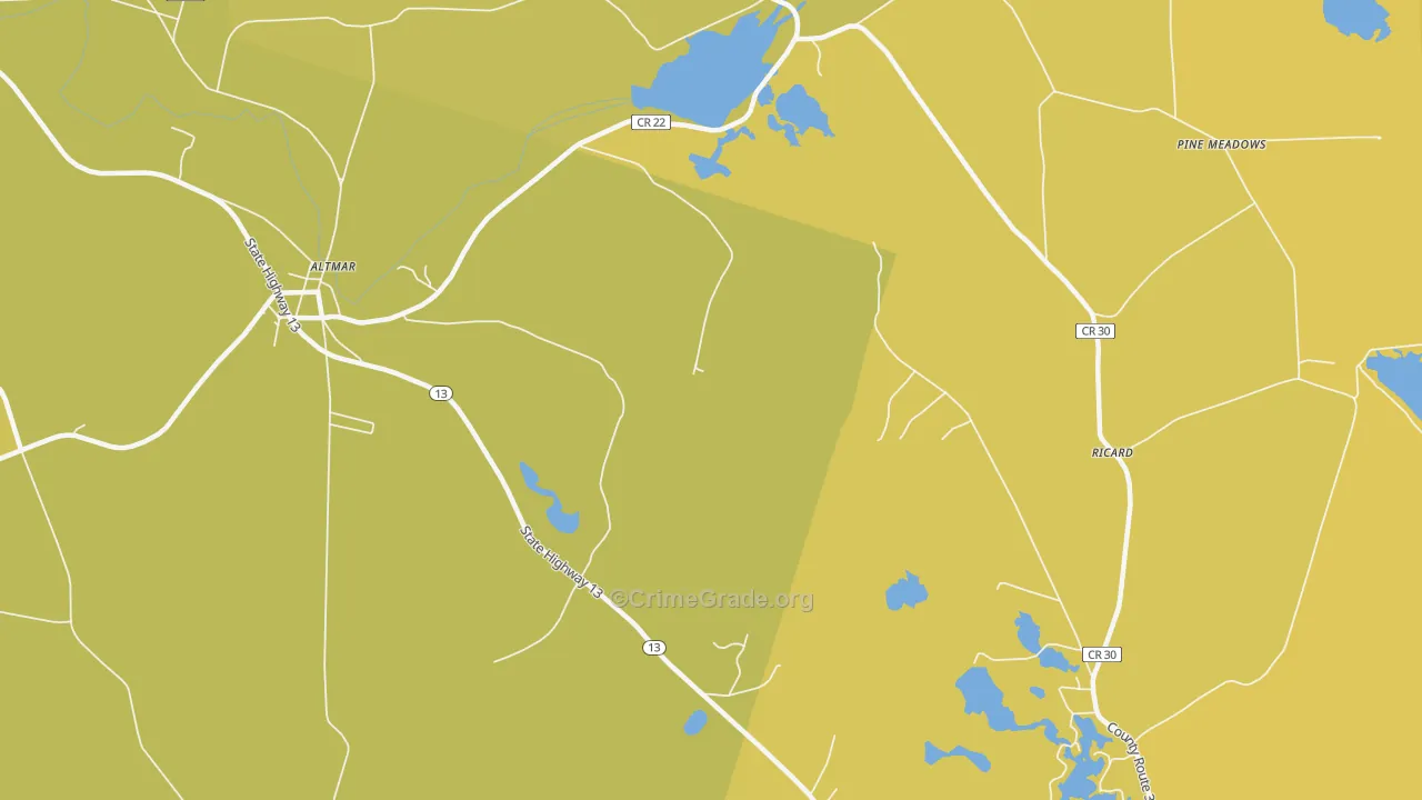 Howardville, NY Map of Assault Rates