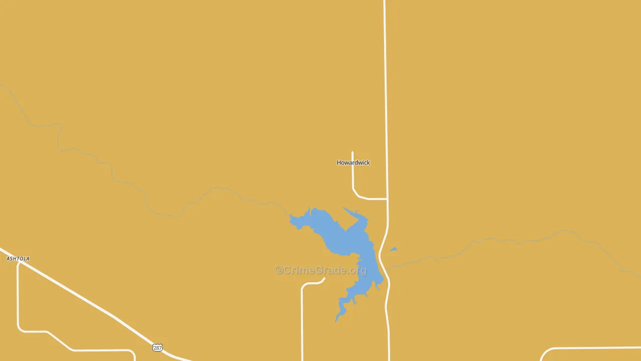 Howardwick, TX Map of Assault Rates