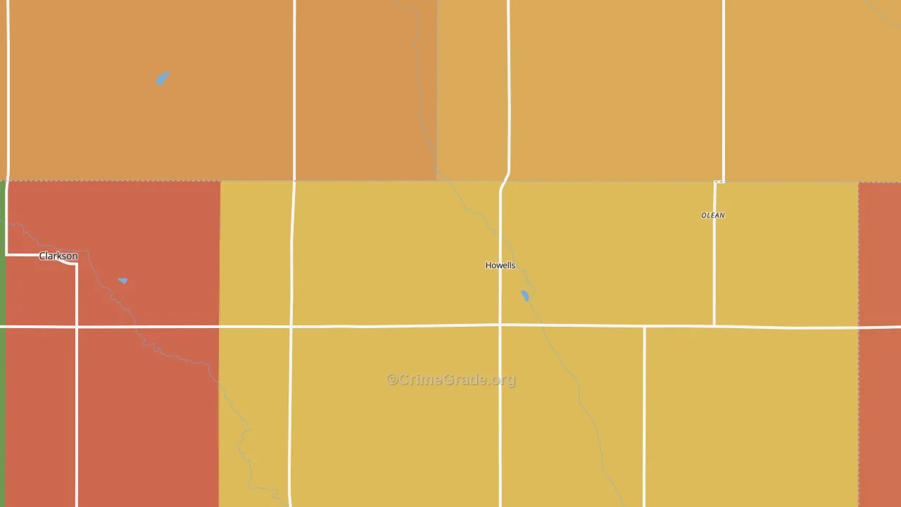 Howells, NE Map of Assault Rates