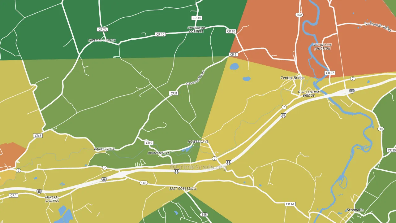 Howes Cave, NY Map of Assault Rates